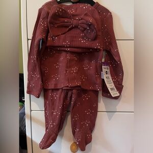 3 piece Pajama set 0-3 M